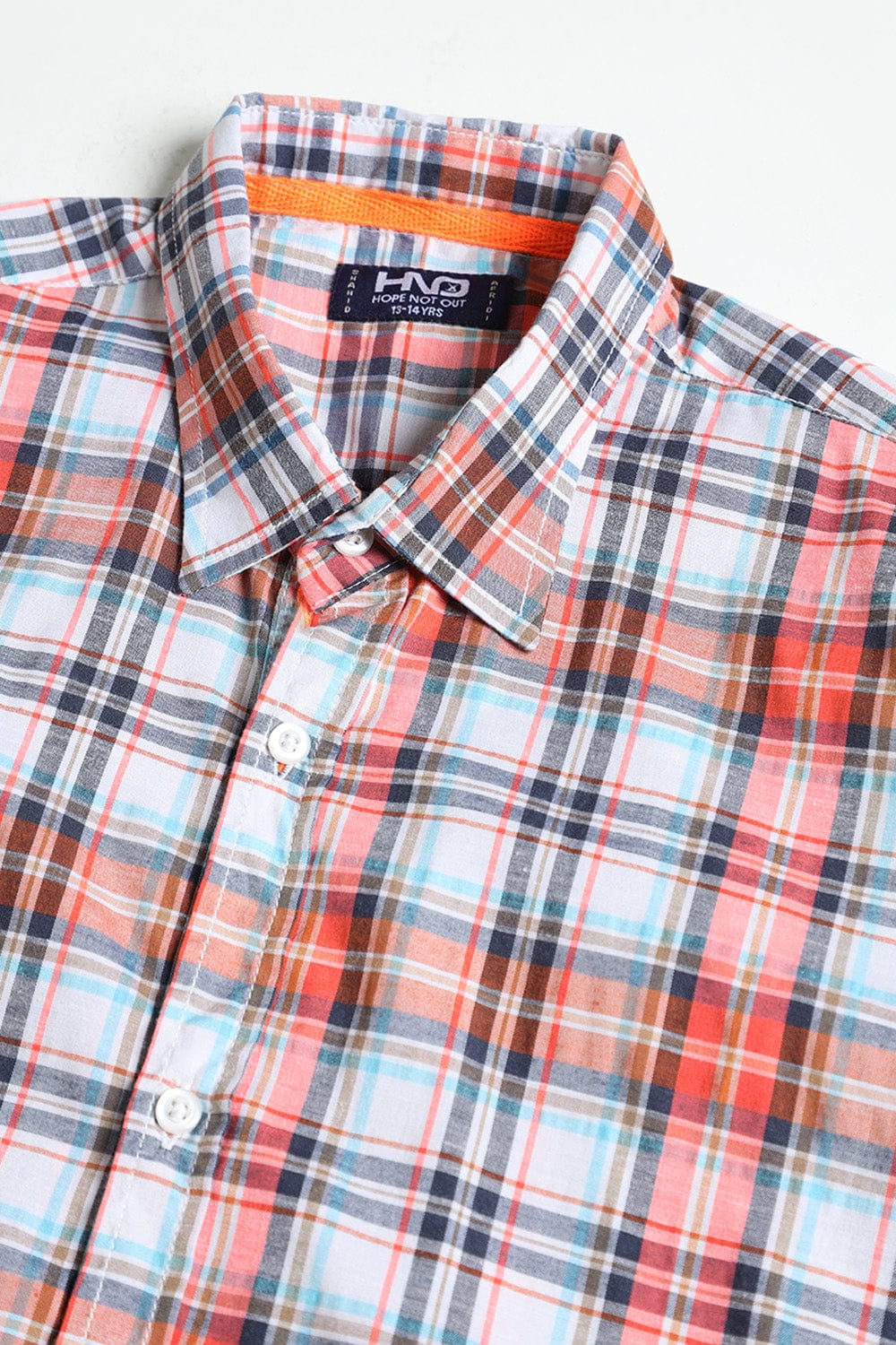 Hope Not Out by Shahid Afridi Boys Casual Shirt Smart Oxford Check Casual Shirt for Boys
