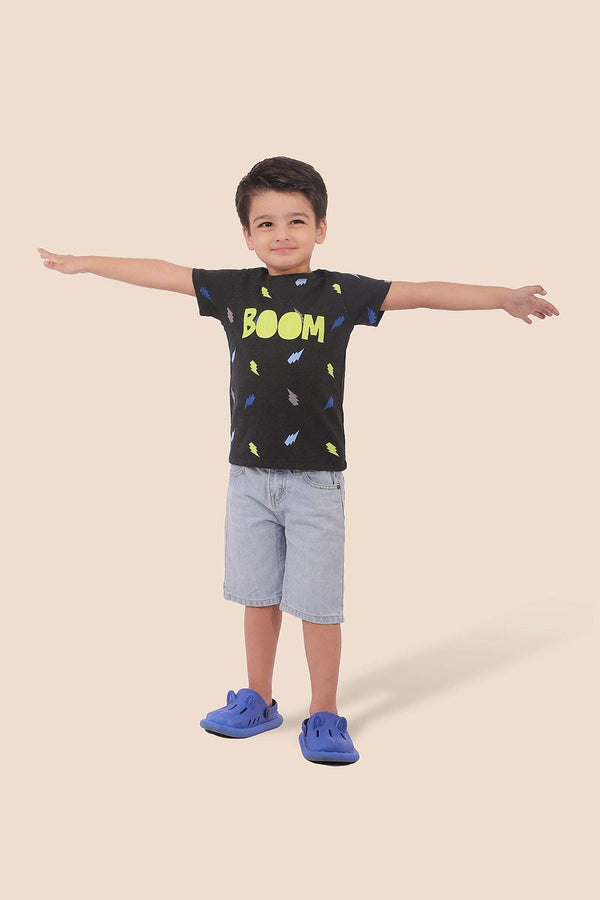 Hope Not Out by Shahid Afridi Boys Knit T-Shirt Boom Graphic T-Shirt
