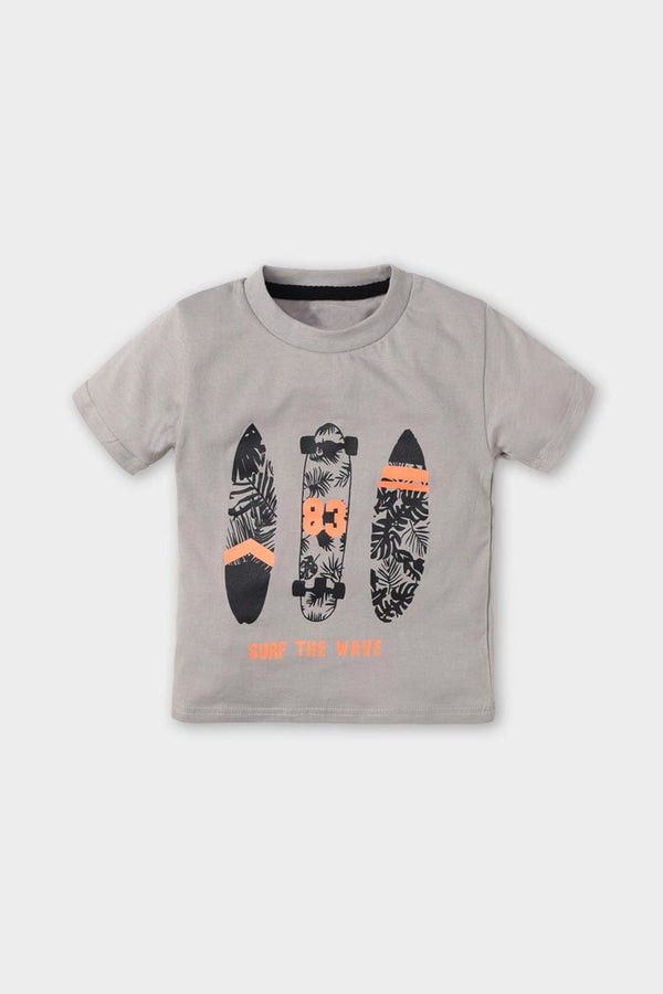 Hope Not Out by Shahid Afridi Boys Knit T-Shirt Skateboard Graphic Grey Half Sleeve T-Shirt for Boys