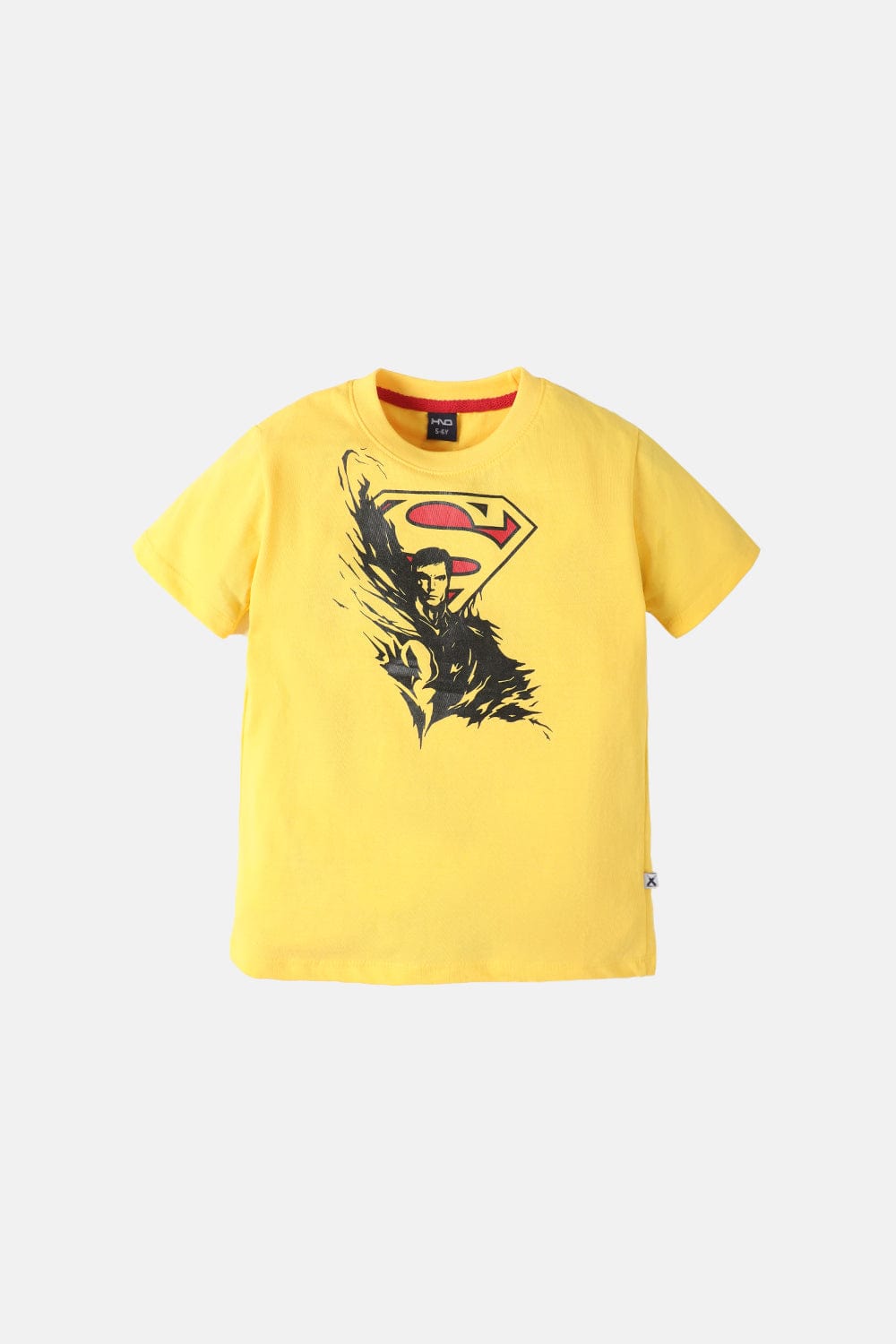Hope Not Out by Shahid Afridi Boys Knit T-Shirt Yellow Superman T-Shirt
