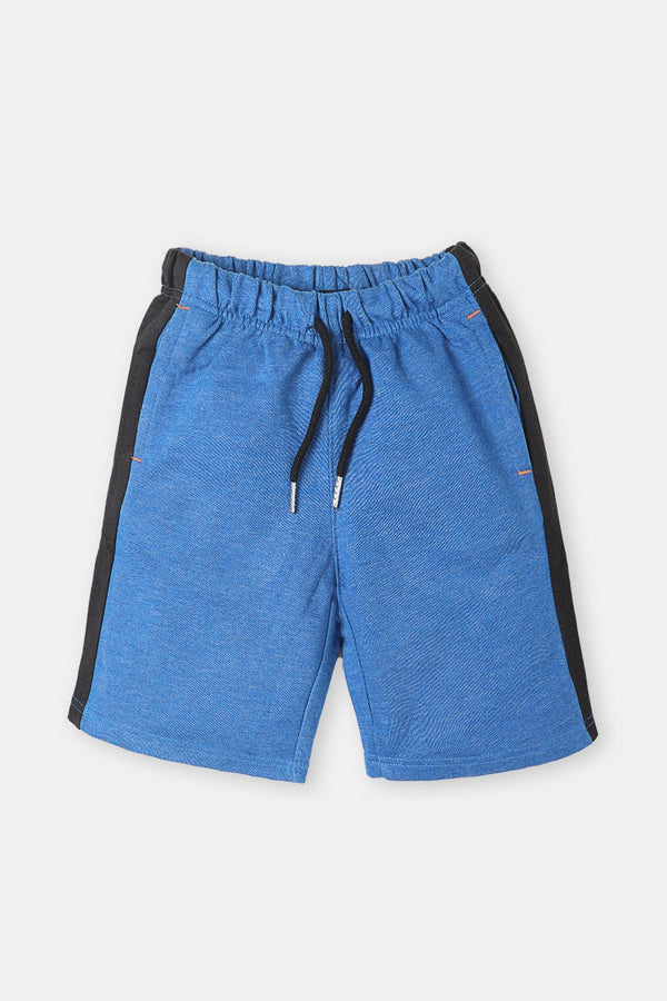 Hope Not Out by Shahid Afridi Boys Non Denim Shorts Blue Knit Shorts with Panel Pocket for Boys