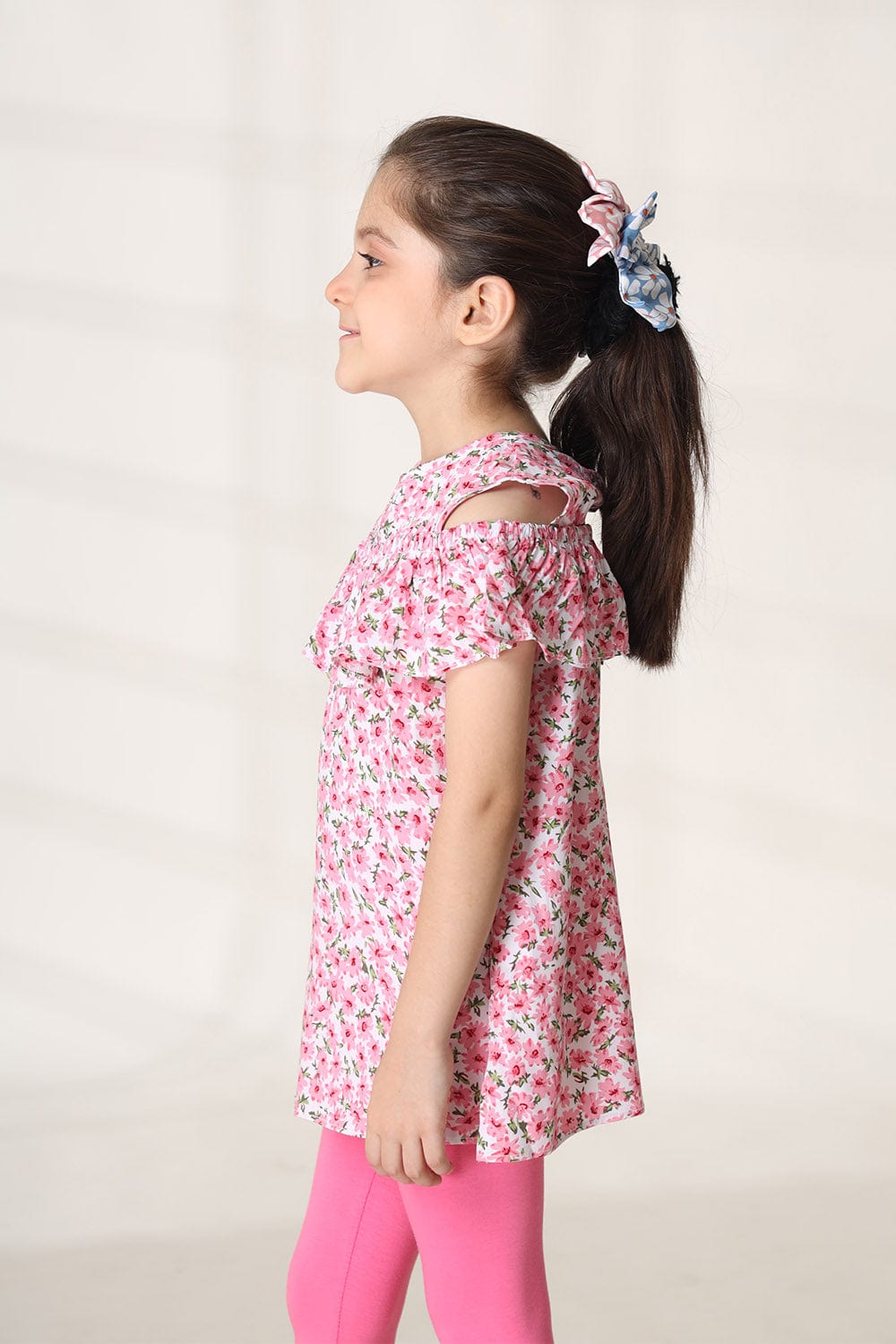 Hope Not Out by Shahid Afridi Eastern Girls Tops Floral Printed Frilled Shirt