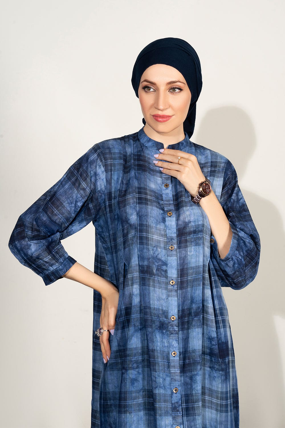 Hope Not Out by Shahid Afridi Eastern Women Shirts Floral Tie Dye Checkered Dress Button Down