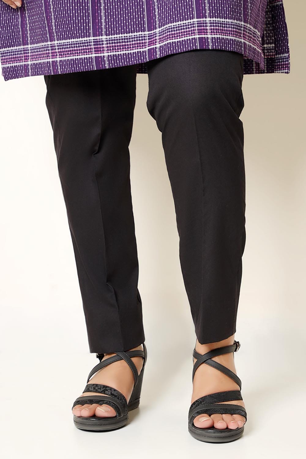 Hope Not Out by Shahid Afridi Eastern Women Trousers Woman Black Basic Trouser Flora