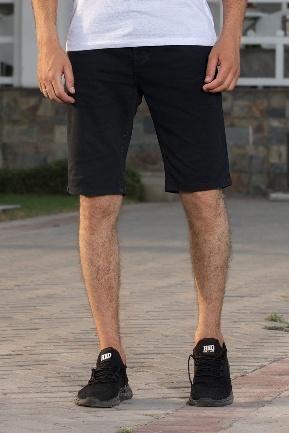 Hope Not Out by Shahid Afridi Men Shorts Basic Black Cotton Shorts