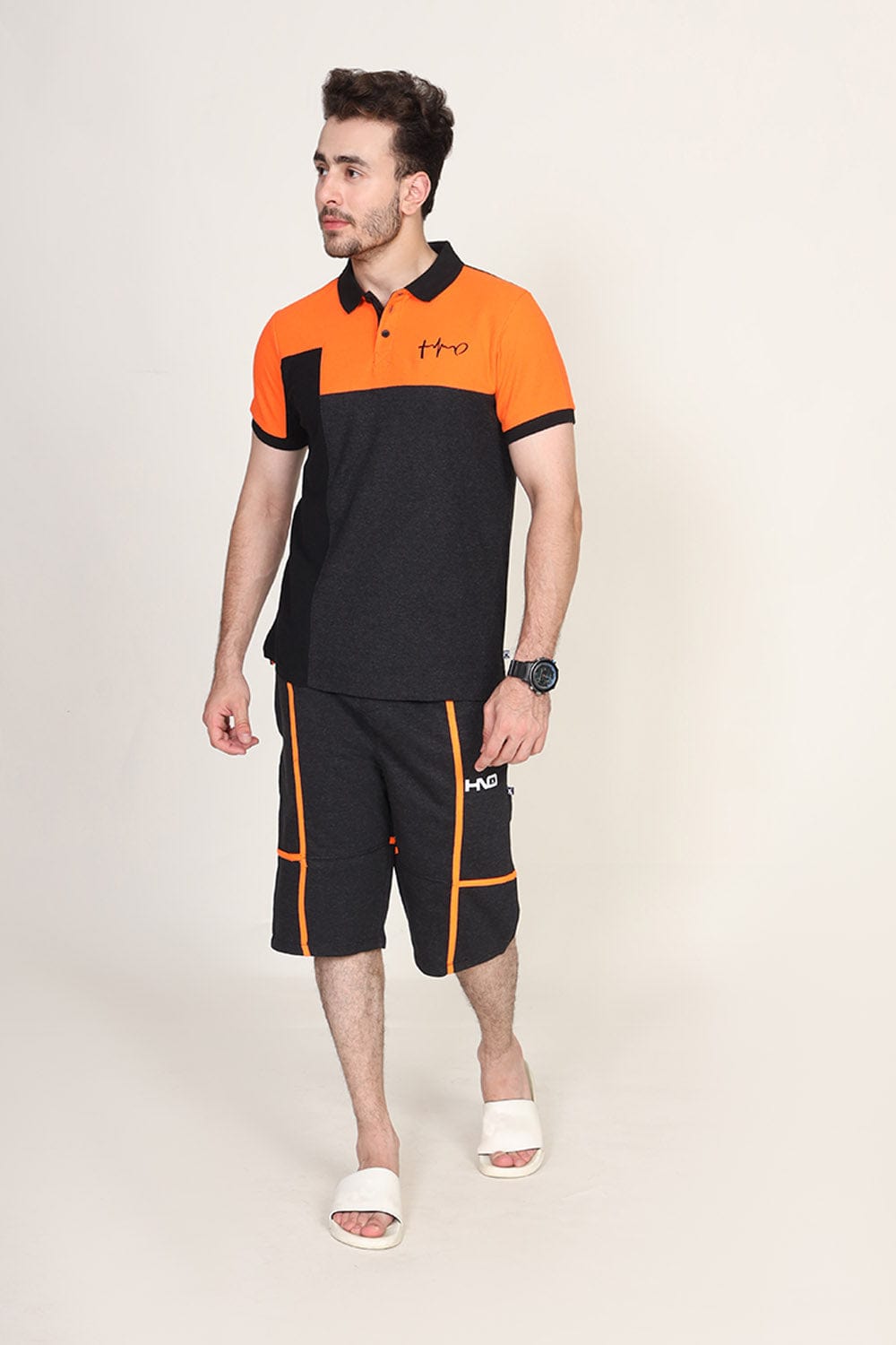 Hope Not Out by Shahid Afridi Men Shorts Man Black Fashion Short With Cont Tape