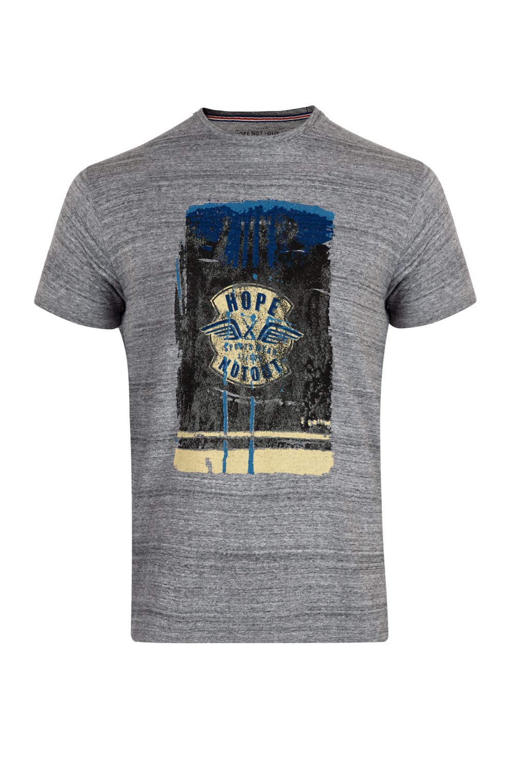 T-Shirt - Grey Graphic T-Shirt hmkts210446 - HOPE NOT OUT by Shahid Afridi