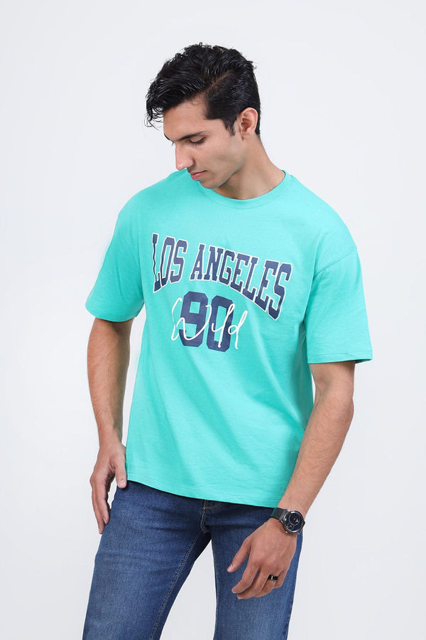 Hope Not Out by Shahid Afridi Men T-Shirt Los Angeles 90 Sea Green T-Shirt