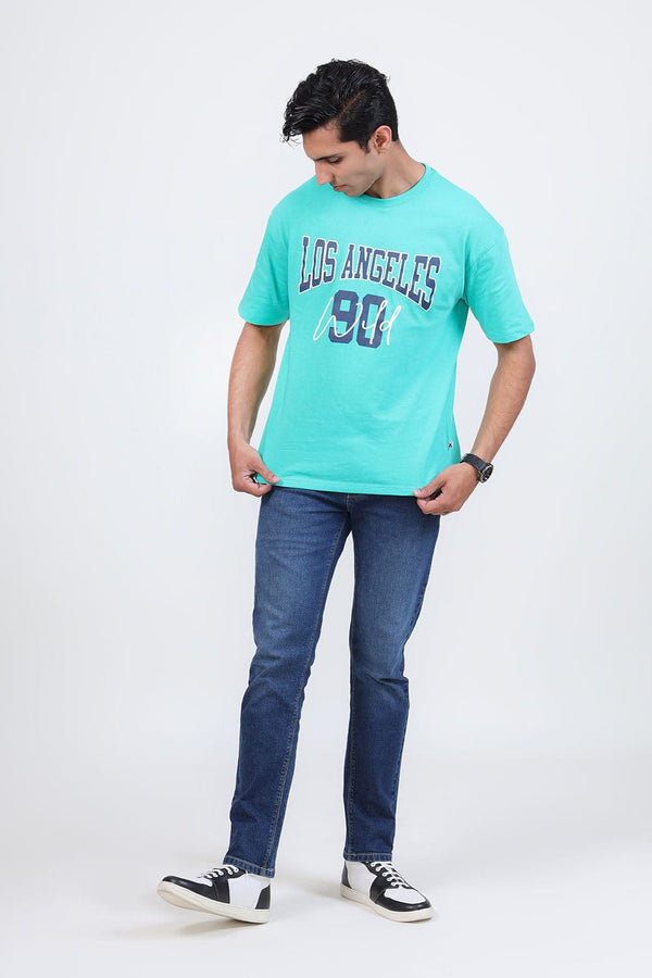 Hope Not Out by Shahid Afridi Men T-Shirt Los Angeles 90 Sea Green T-Shirt