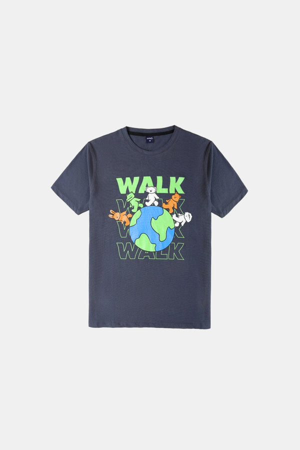 Hope Not Out by Shahid Afridi Men T-Shirt Walk World Map Cartoon Character