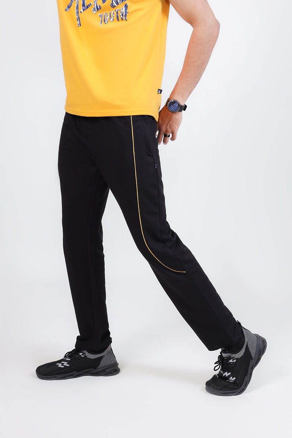 Hope Not Out by Shahid Afridi Men Trouser Man Black Fashion Trouser