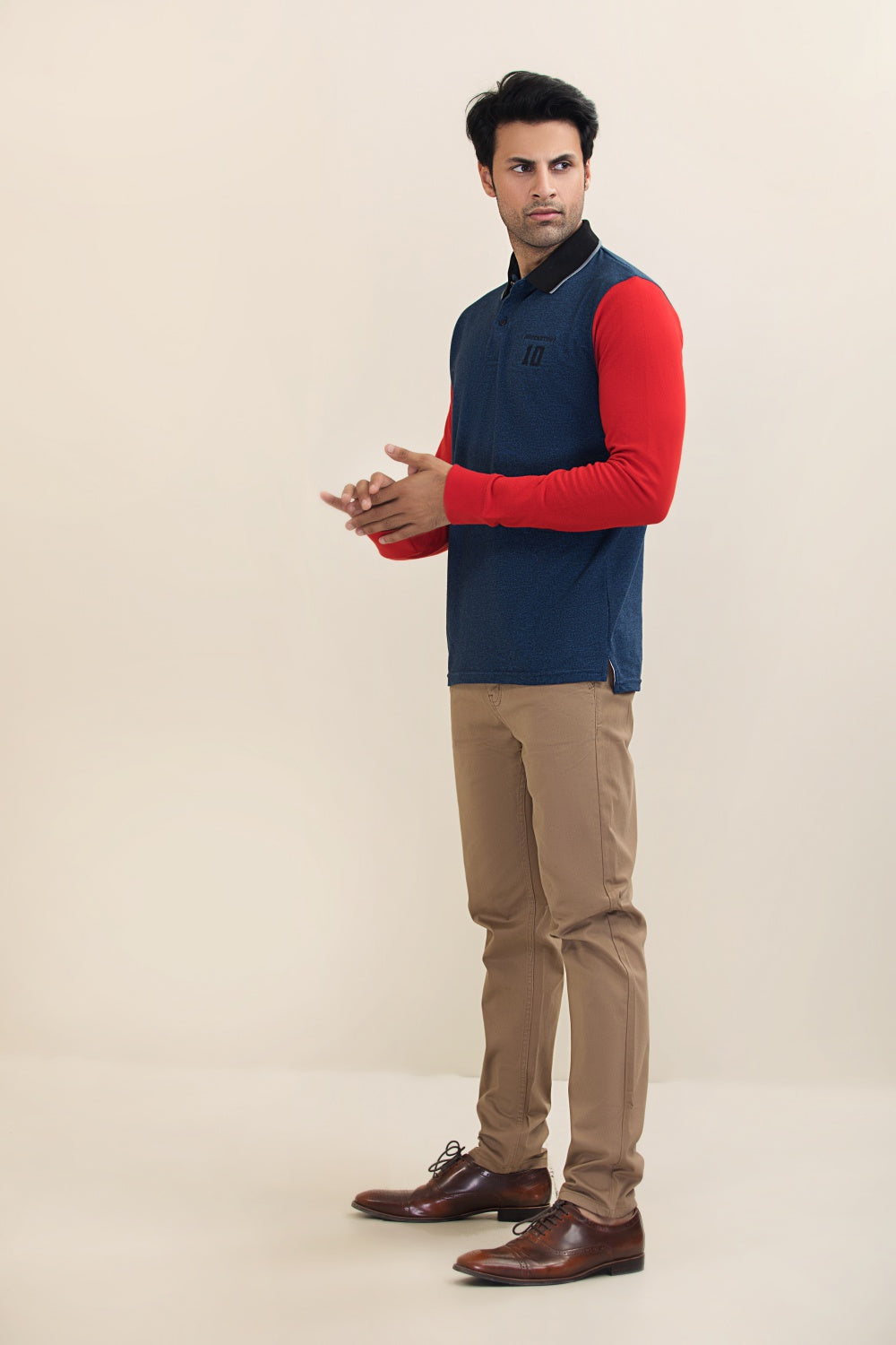 Polo Shirt With Contrast Sleeves - Polo Shirt - HOPE NOT OUT
