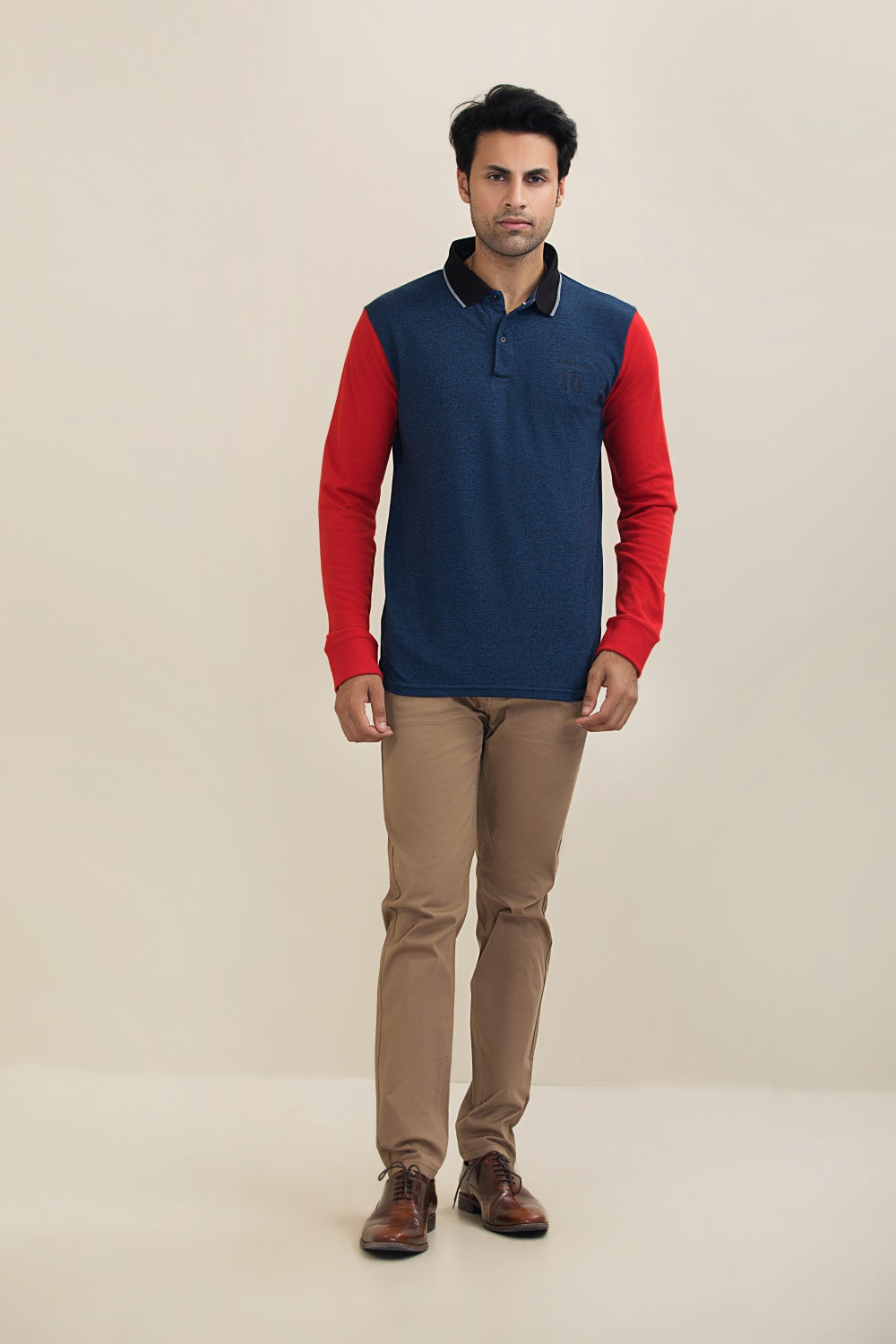 Polo Shirt With Contrast Sleeves - Polo Shirt - HOPE NOT OUT