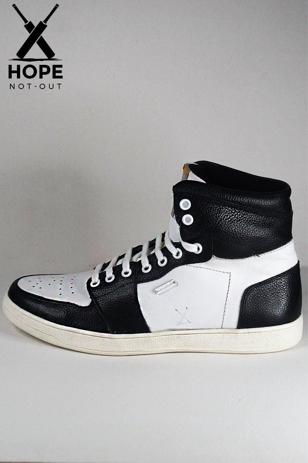Hand Made Leather BLACK/WHITE Shoes HMSLF20009 - Shoes - HOPE NOT OUT
