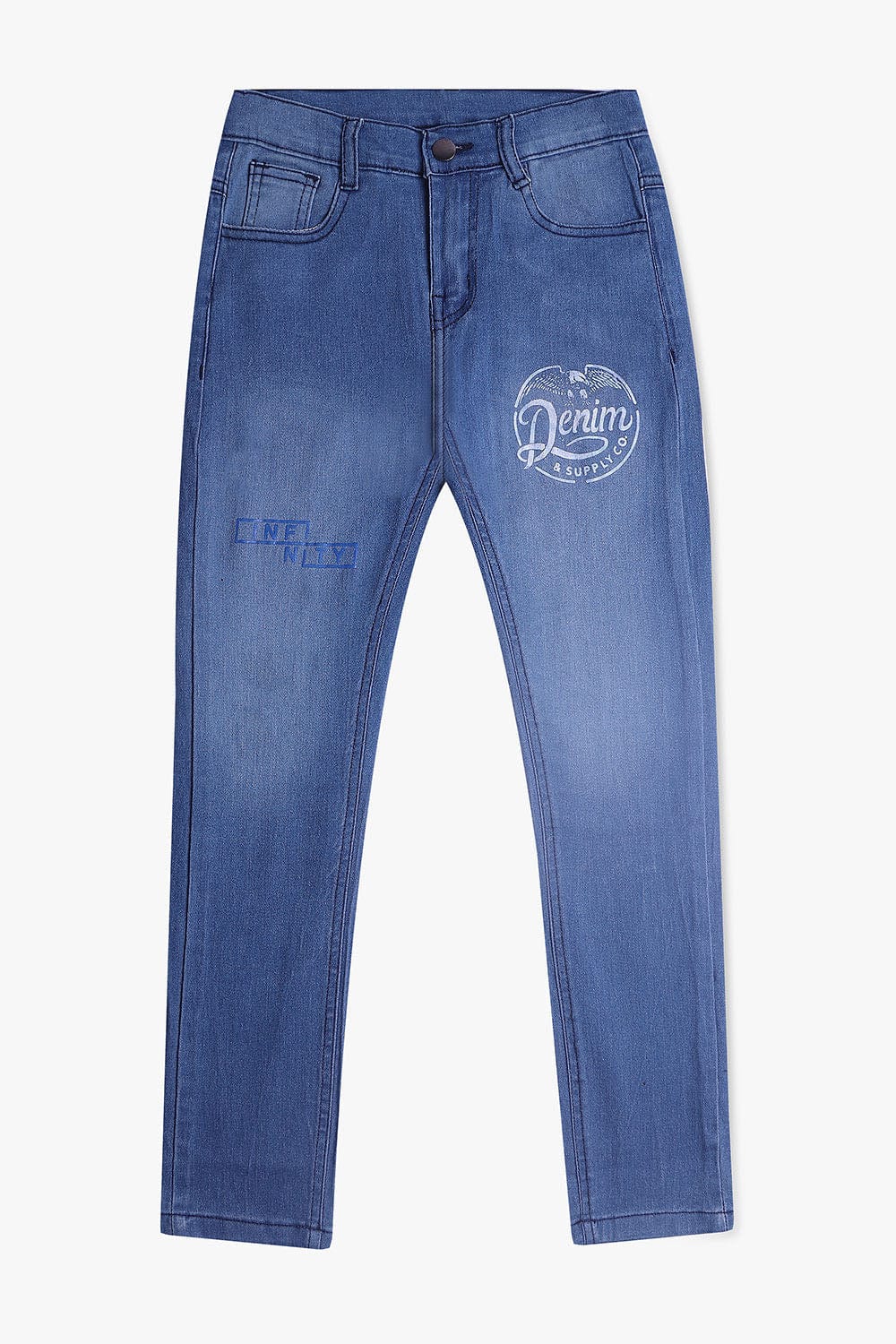 Hope Not Out by Shahid Afridi Boys Denim Pants Graphic Denim