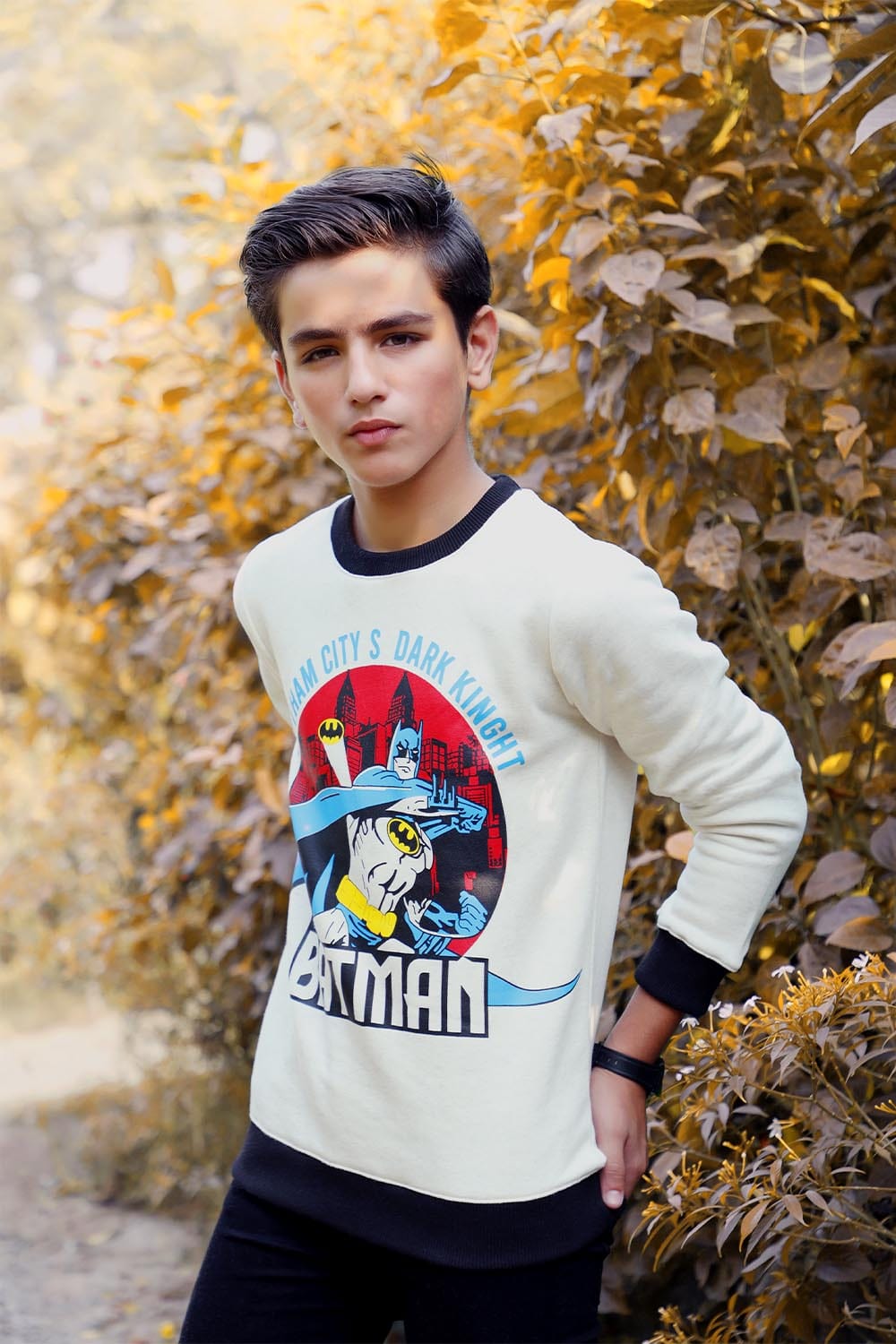 Hope Not Out by Shahid Afridi Boys Knit Sweat Shirt Batman Sweatshirt