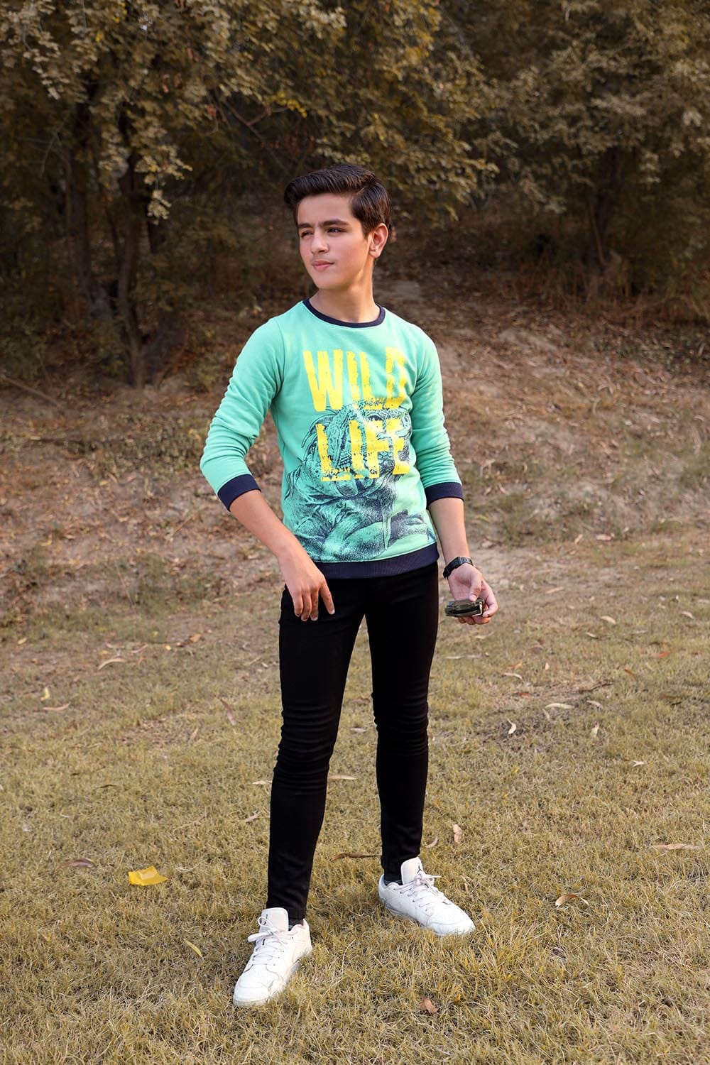 Hope Not Out by Shahid Afridi Boys Knit Sweat Shirt Overall Printed Sweatshirt