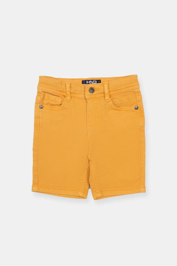 Hope Not Out by Shahid Afridi Boys Non Denim Shorts Boys Mustard Cotton Short