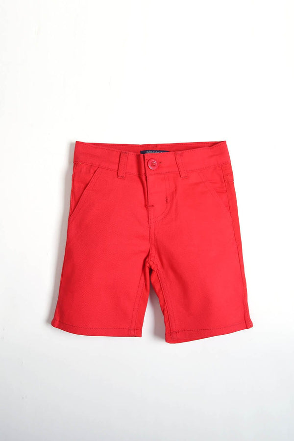 Hope Not Out by Shahid Afridi Boys Non Denim Shorts Red Twill Shorts