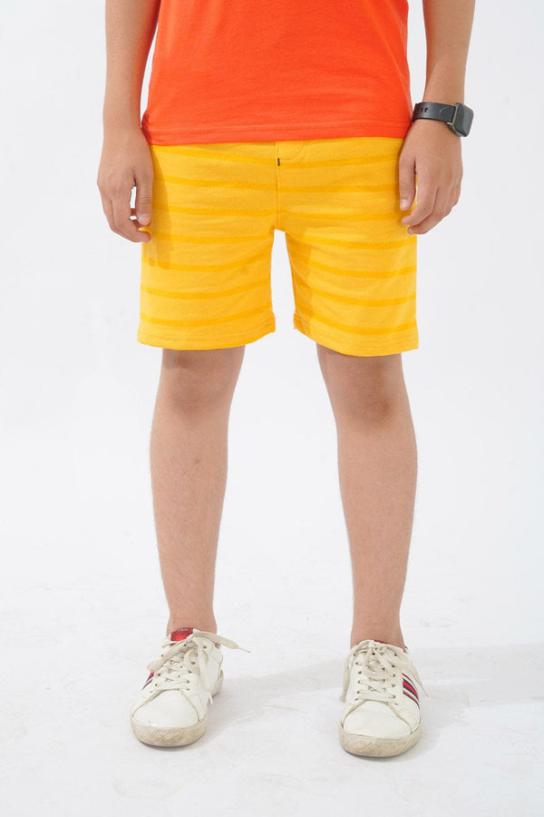 Hope Not Out by Shahid Afridi Boys Non Denim Shorts Striped Knit Shorts