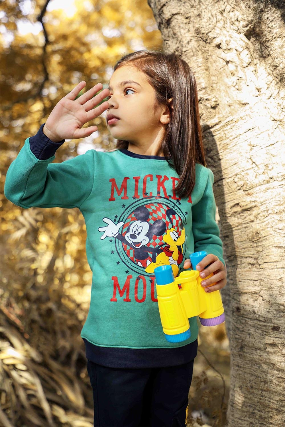 Hope Not Out by Shahid Afridi Girls Knit T-Shirt MICKEY MOUSE PRINT ON FRONT
