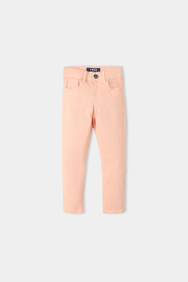 Hope Not Out by Shahid Afridi Girls Non Denim Pants Girls Peach Cotton Pants