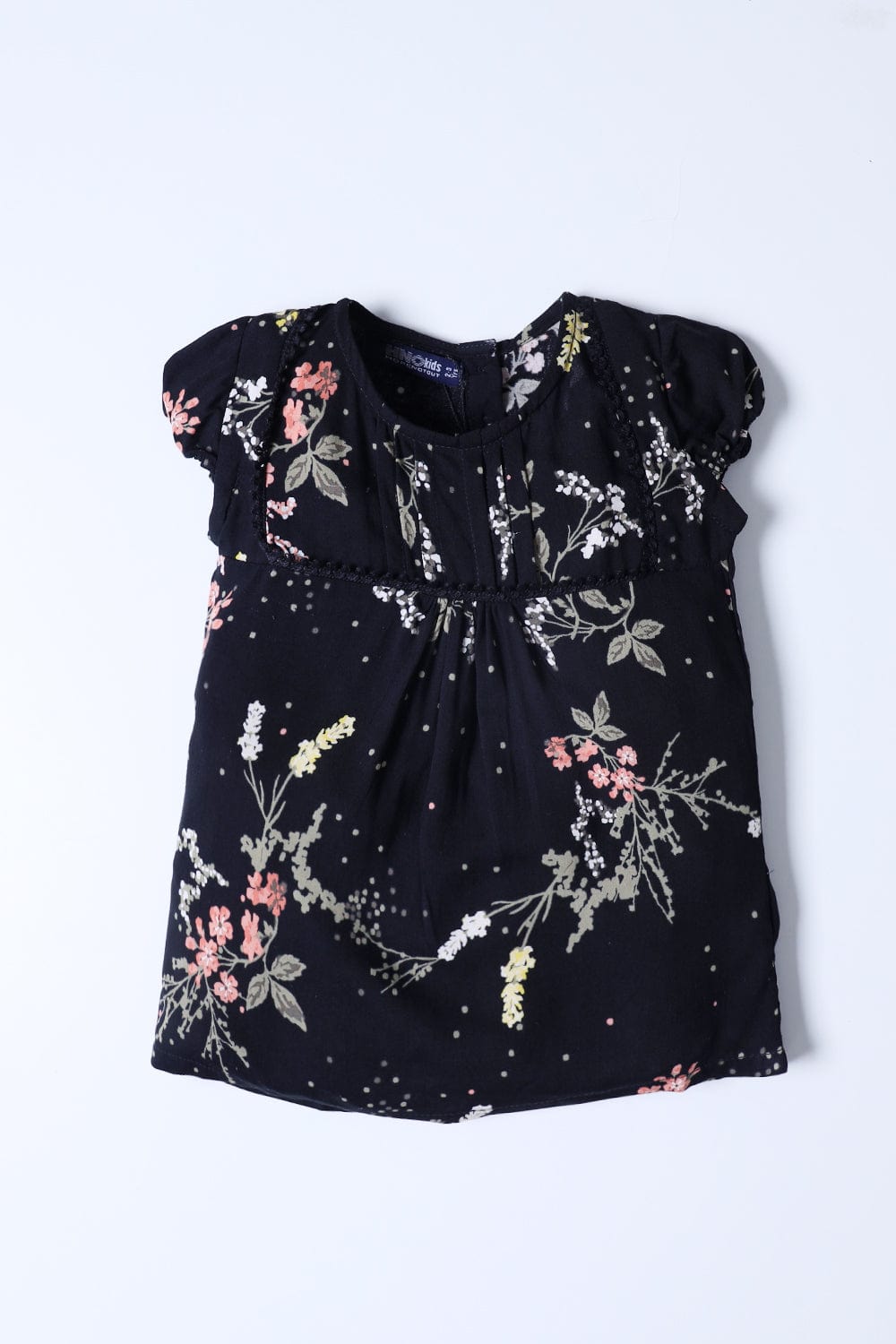 Hope Not Out by Shahid Afridi Girls Woven Dresses Flower Printed Top
