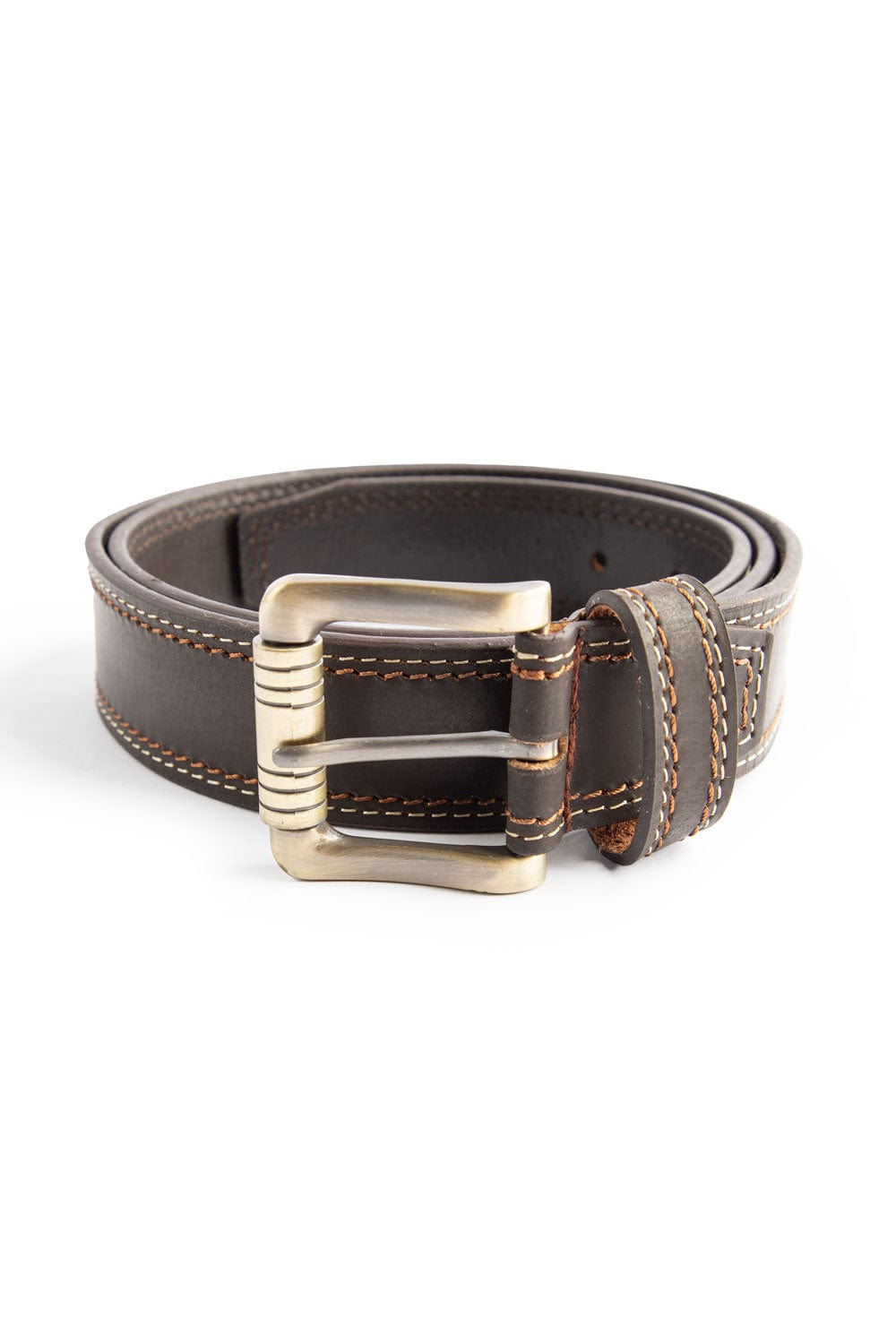 Hope Not Out by Shahid Afridi Men Belts Premium Brown Leather Casual Belt With Calssic Buckle HMBLT210004