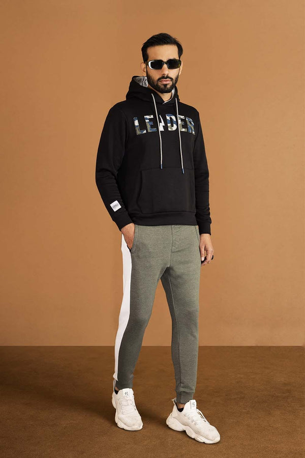 Hope Not Out by Shahid Afridi Men Hoody Black Hoody with Embroidered Camo Colored Leader