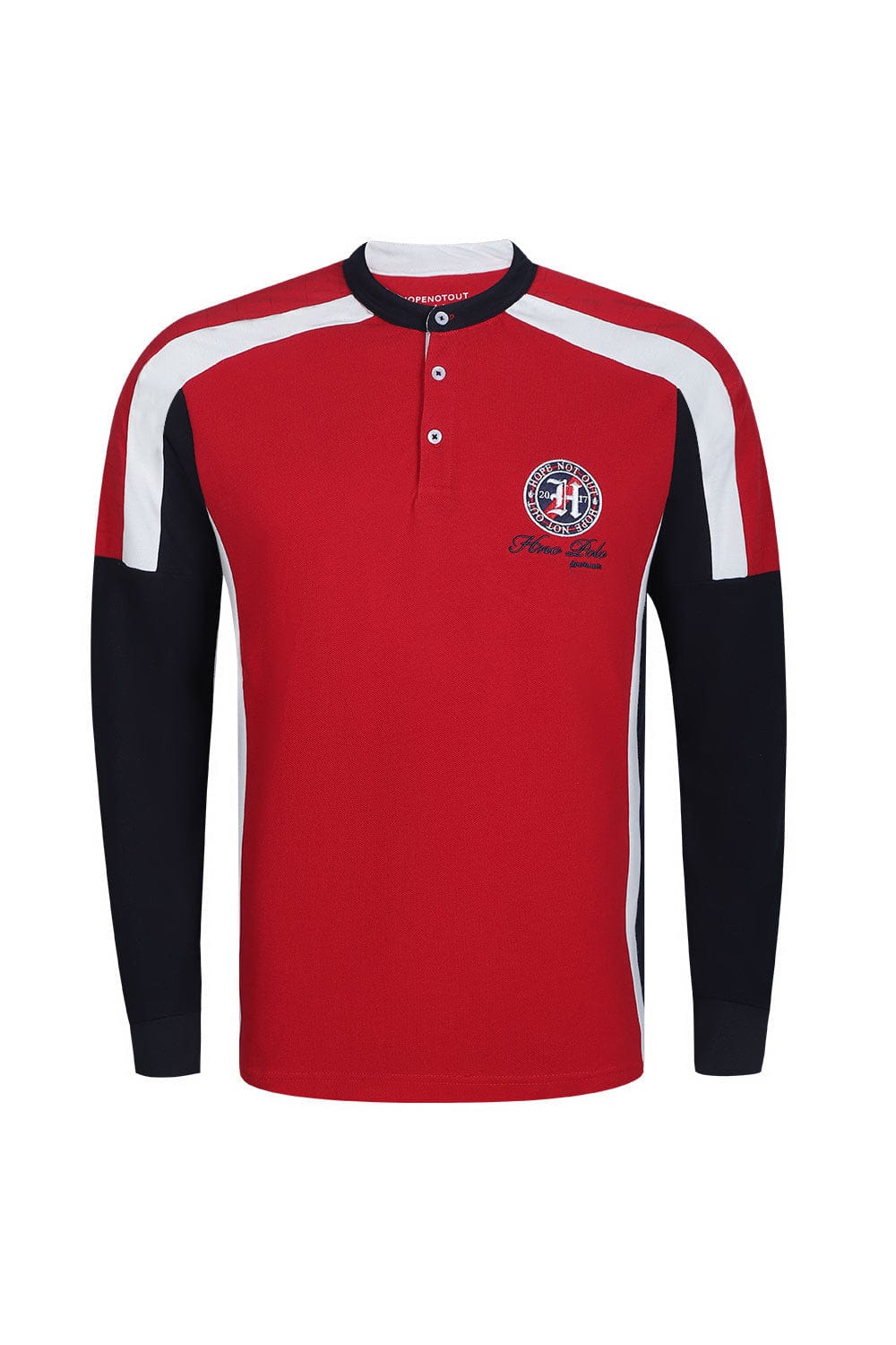 Hope Not Out by Shahid Afridi Men Polo Shirt Premium Embroidered Ban Polo with Cut and Sew Panel