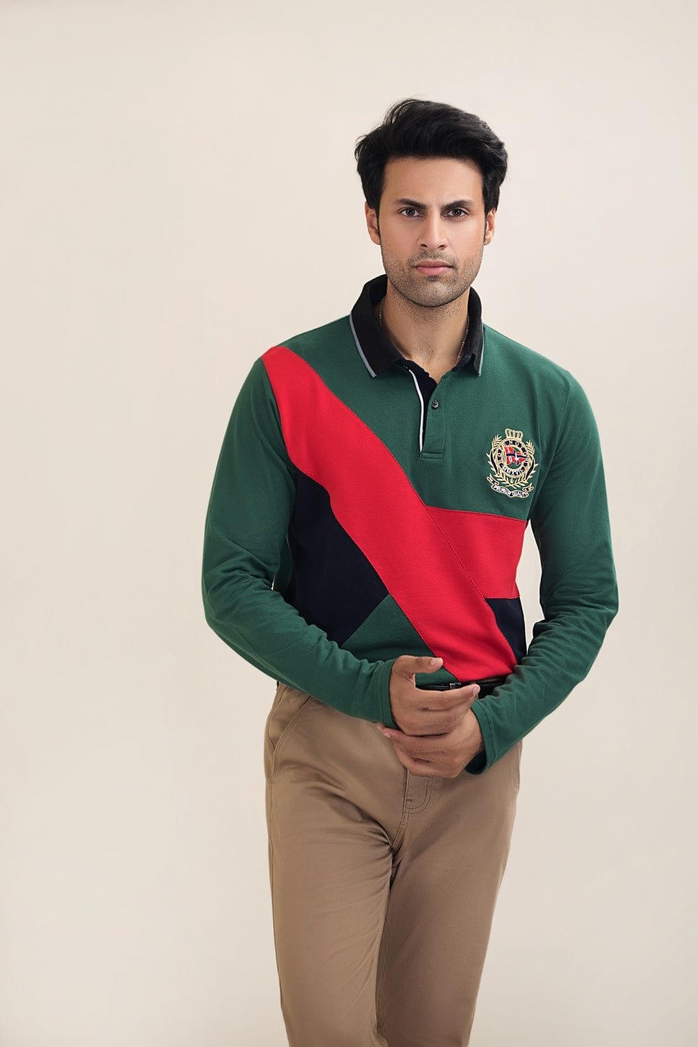 Hope Not Out by Shahid Afridi Men Polo Shirt Premium Embroidered Polo Shirt With Panels