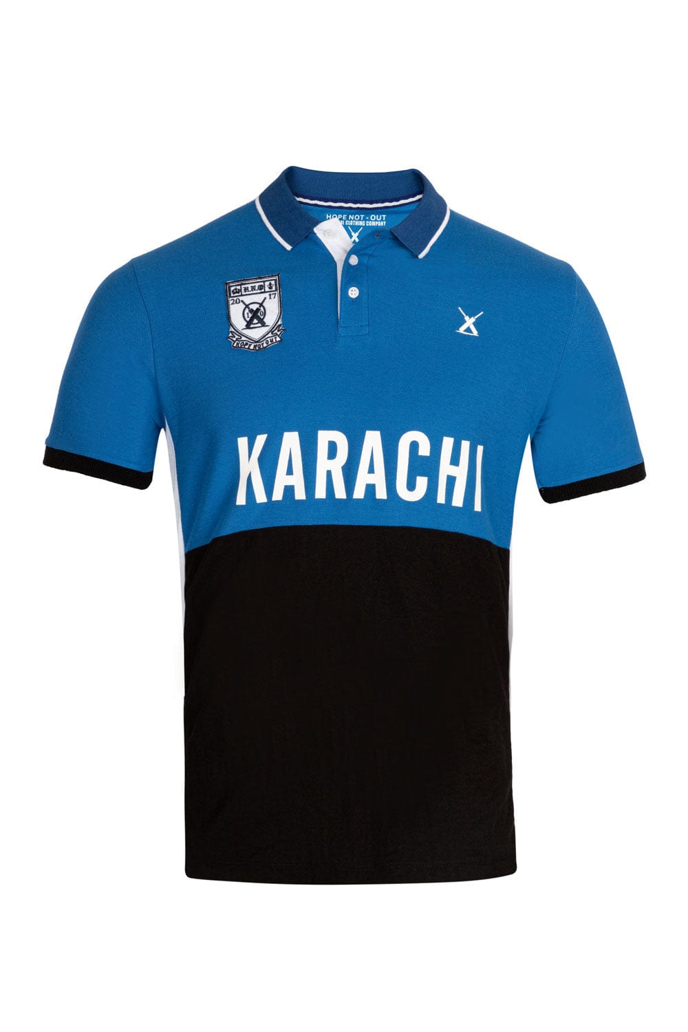 Hope Not Out by Shahid Afridi Men Polo Shirt PSL 6 Karachi Kings Blue Polo