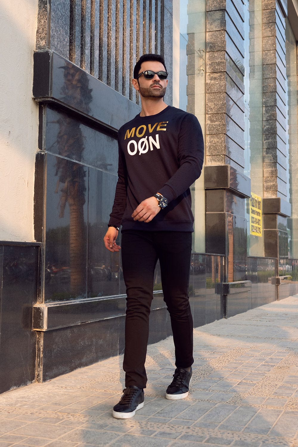 Hope Not Out by Shahid Afridi Men Sweat Shirt Foil Printed Sweat Shirt