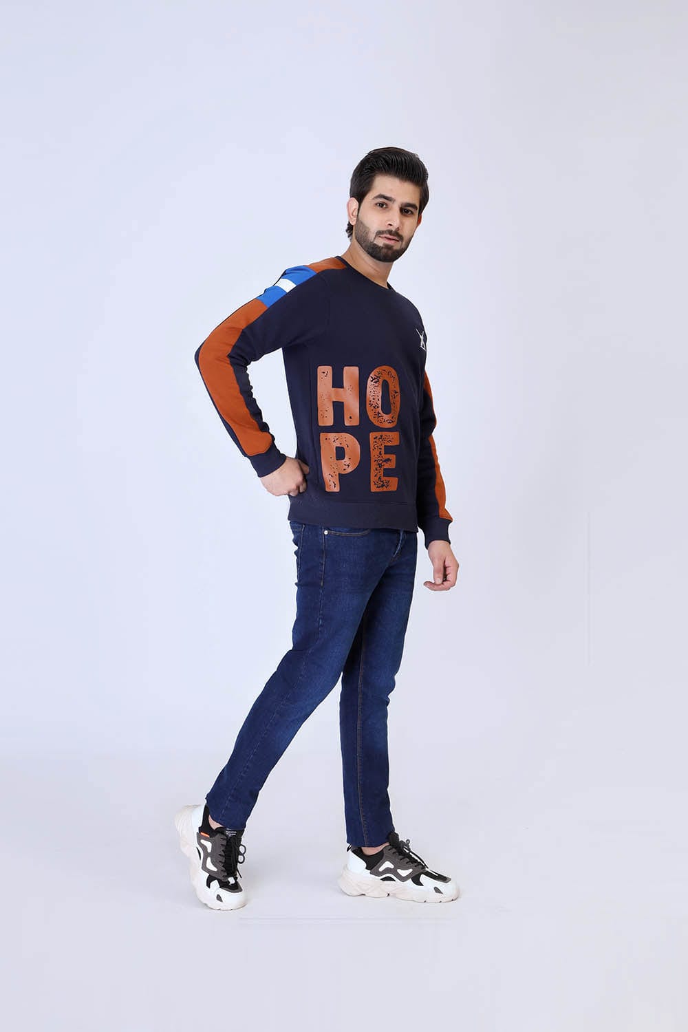 Hope Not Out by Shahid Afridi Men Sweat Shirt HOPE & LOGO SCREEN PRINT & EMB