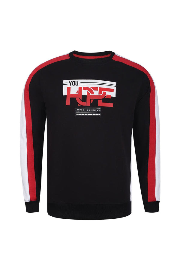 Hope Not Out by Shahid Afridi Men Sweat Shirt Premium Graphic Sweat Shirt with Cut and Sew Panels