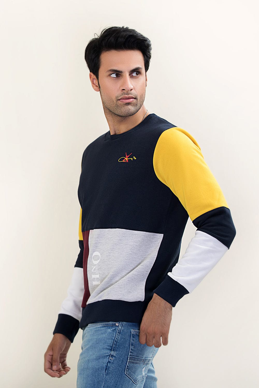 Hope Not Out by Shahid Afridi Men Sweat Shirt Premium Panelled Emroidered and Graphic Sweat Shirt