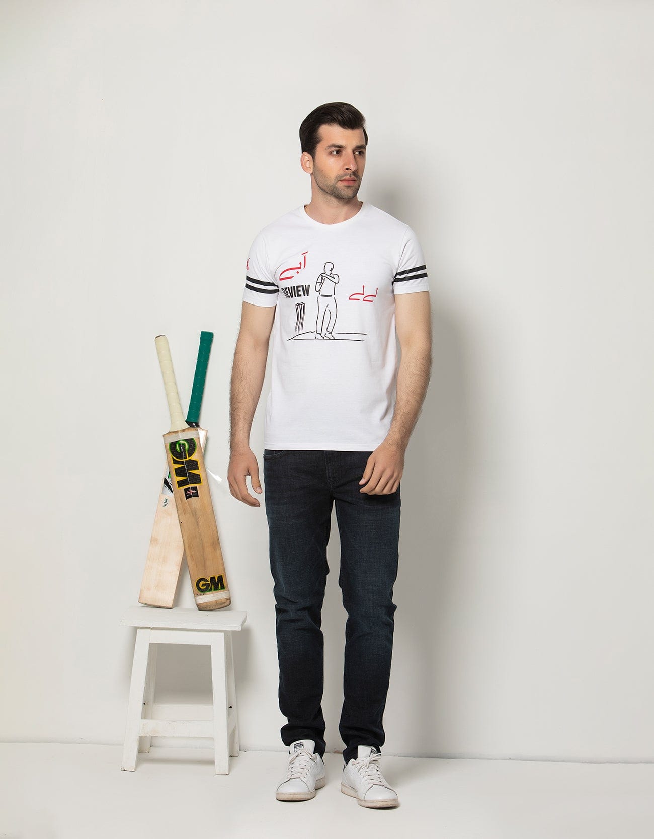 Hope Not Out by Shahid Afridi Men T-SHIRT White T-SHIRTS HMKTS20032