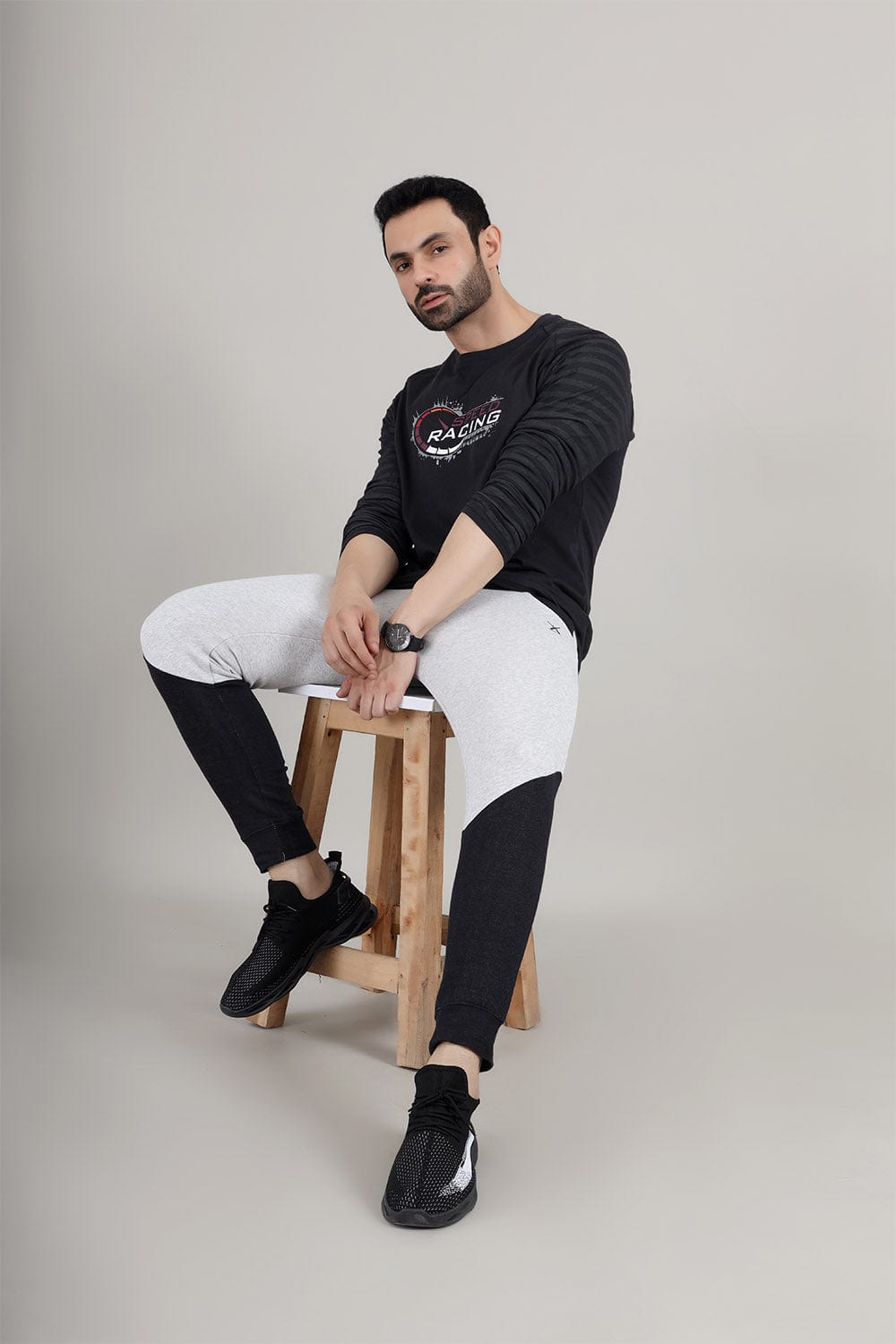 Hope Not Out by Shahid Afridi Men Trouser Fashion Trouser with Cut and Sew Panels