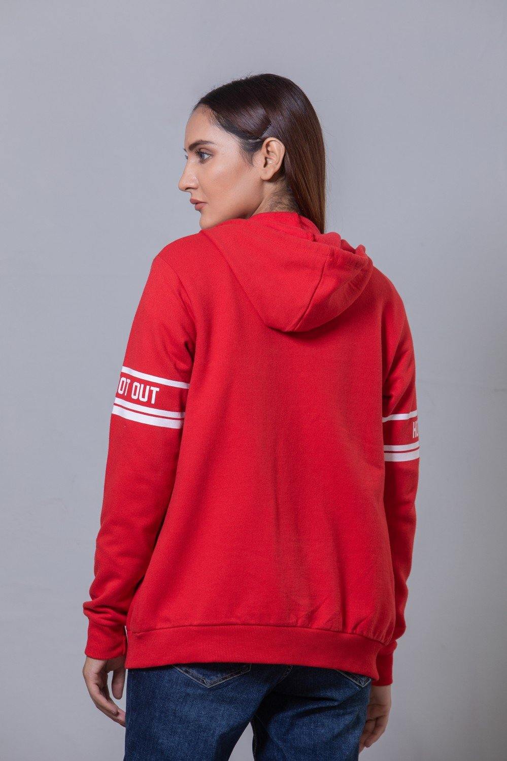 Hope Not Out by Shahid Afridi Women Hoody Red Hoody HWKHF20025